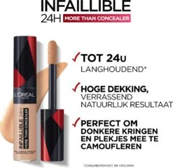L'Oréal Paris - Infaillible More Than Concealer - 328.5 Crème Brûlée -Langhoudende Concealer Met Een Hoge Dekking - 11ml -Cosmetische Kortingen Winkel 1200x1164