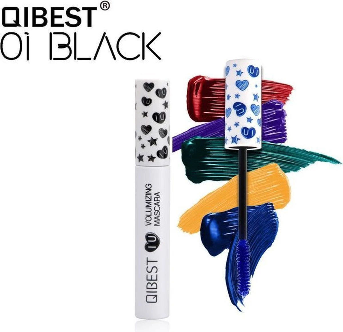 QIBEST® Volume Mascara |Hippe Kleuren |Basis Zwart | Accentueer Uw Wimpers Met Een Zomerse Glamour | Accentueer Uw Natuurlijke Oogkleur | Waterproof 3 QIBEST® Volume Mascara |Hippe Kleuren |Basis Zwart | Accentueer Uw Wimpers Met Een Zomerse Glamour | Accentueer Uw Natuurlijke Oogkleur | Waterproof