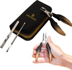 Skeraxo® Professionele Pedicureset Nageltang Kalknagel - Met Nagelvijl & Vuil Verwijderaar - Nagelschaar Voor Harde Teennagels – Nagelknipper Ingegroeide Teennagel - Inclusief Teennagel Correctors -Cosmetische Kortingen Winkel 1200x1166 14
