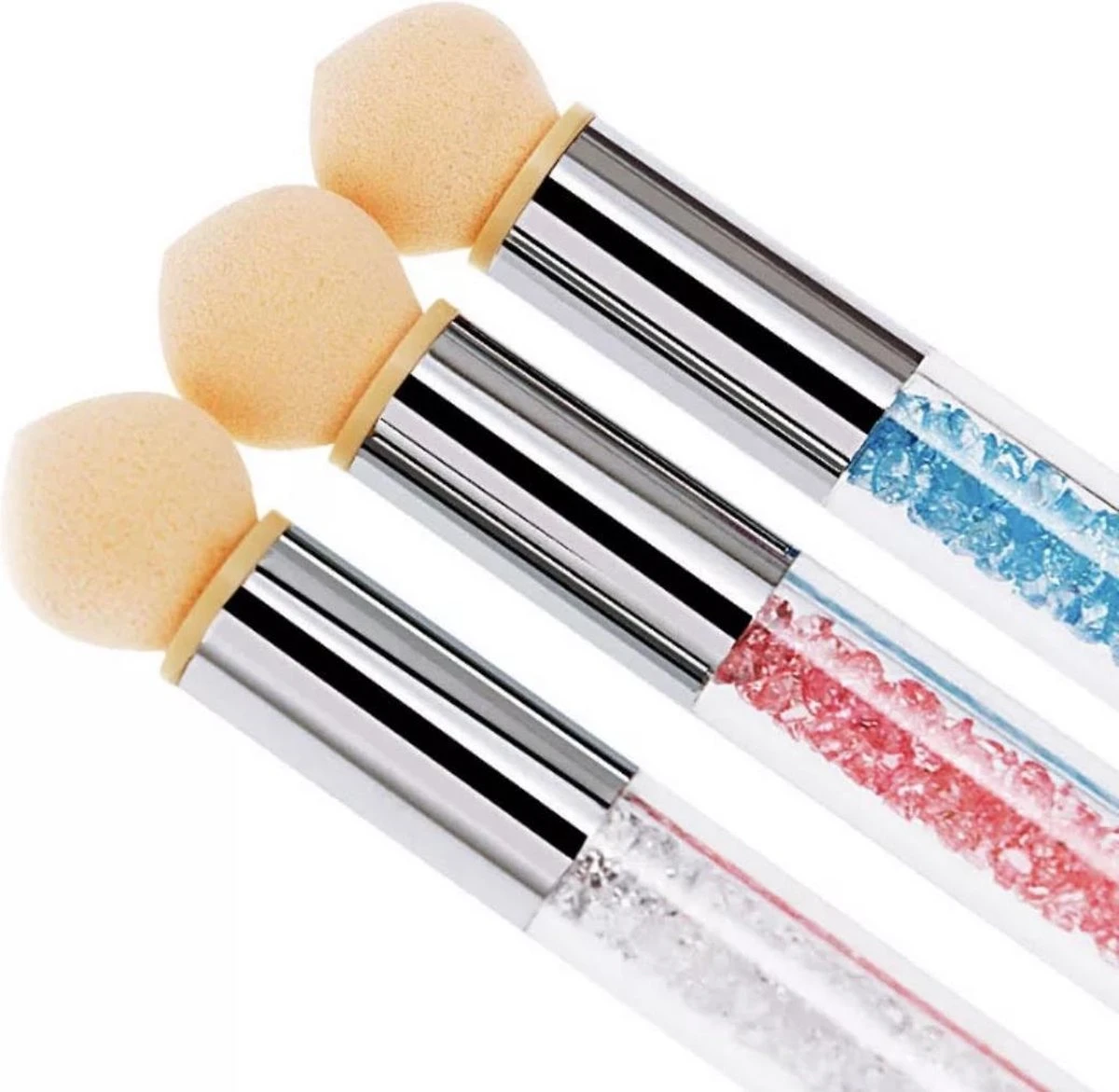 GUAPÀ - Nail Art Penselen Spons Set Met Holografische Glitter Poeder Set Voor Het Maken Van Prachtige Nail Art Effecten Op Je Nagels - 6 Delige Nail Art Set 4 GUAPÀ - Nail Art Penselen Spons Set Met Holografische Glitter Poeder Set Voor Het Maken Van Prachtige Nail Art Effecten Op Je Nagels - 6 Delige Nail Art Set - Afbeelding 2