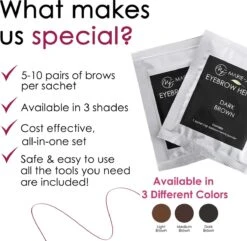 Marie-José & Co Henna Wenkbrauwverf Donkerbruin - Complete Henna Brows Kit - Tattoo Brow Set Voor 20 Paar Wenkbrauwen -Cosmetische Kortingen Winkel 1200x1172 8