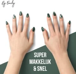 By Emily - Nagel Wrap - Greeny Gray | 14 Stickers Per Vel | Nail Wrap | Nail Art | Trendy | Design | Nagellakvrij | Eenvoudig | Nagel Art | Nagel Wrap | Nagel Stickers | Folie | Zelfklevend | Sjablonen -Cosmetische Kortingen Winkel 1200x1173 54