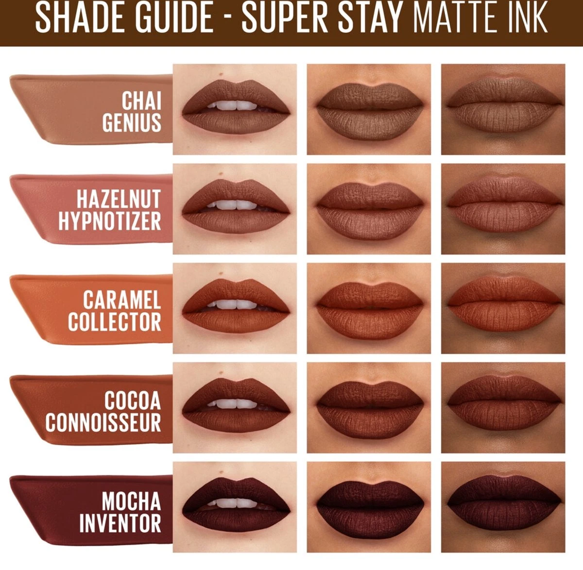 Maybelline SuperStay Matte Ink Lipstick Coffee Collection Limited Edition - 270 Cocoa Connoisseur - Bruine Lippenstift - 5 Ml 6 Maybelline SuperStay Matte Ink Lipstick Coffee Collection Limited Edition - 270 Cocoa Connoisseur - Bruine Lippenstift - 5 Ml - Afbeelding 4