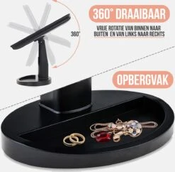 Strex Make Up Spiegel Met LED Verlichting - 3 Verlichtingsmodus - 1/10x Vergroting - 360° Verstelbaar -Cosmetische Kortingen Winkel 1200x1175 15