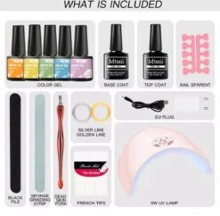 Mtssii - Gelnagel Kit - 5 ZOMER KLEUREN Gellak - Blauw, Groen, Oranje/nude, Geel En Lila- Starterkit - Manicure Set - 54 Watt UV Lamp - Gel Nagels -Cosmetische Kortingen Winkel 1200x1176 13