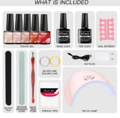 Mtssii - Gelnagel Kit - 5 Kleuren Gellak - Nude En Rood Tinten - Starterkit - Manicure Set - 54 Watt UV Lamp - Gel Nagels Starterspakket - Nepnagels - -Cosmetische Kortingen Winkel 1200x1176 14