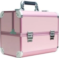 Confibel Cosmetica Koffer - Make Up Koffer Uitklapbaar - 5 Opbergbakken Make-up Koffer - Beautycase/Visagiekoffer /Cosmeticakoffer /Beautycase/ Nagelstylistekoffer - Roze -Cosmetische Kortingen Winkel 1200x1177 24