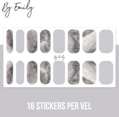 By Emily - Nagel Wrap - White Marble | 16 Stickers | Nail Wrap | Nail Art | Trendy | Design | Nagellakvrij | Eenvoudig | Nagel Wrap | Nagel Stickers | Folie | Zelfklevend | Sjablonen -Cosmetische Kortingen Winkel 1200x1180 37