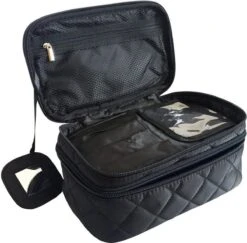 IBright Make-up Tasje Met Spiegel - 2 Lagen - Met Handige Vakjes - Cosmetica Organizer - Toilettas Maat M - Zwart 18 IBright Make-up Tasje Met Spiegel - 2 Lagen - Met Handige Vakjes - Cosmetica Organizer - Toilettas Maat M - Zwart -Cosmetische Kortingen Winkel 1200x1181 35