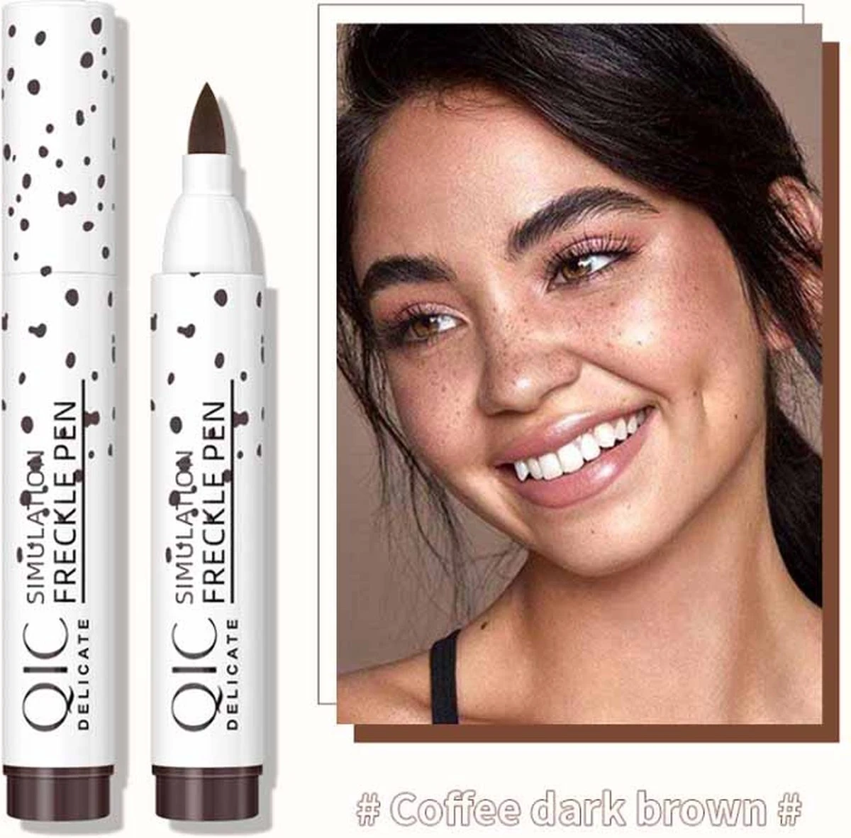 Palm QIC Freckle Pen - Sproetjes Pen - Freckle Pen - Freckles - Donker Bruin - (Gratis Levering) 3 Palm QIC Freckle Pen - Sproetjes Pen - Freckle Pen - Freckles - Donker Bruin - (Gratis Levering)