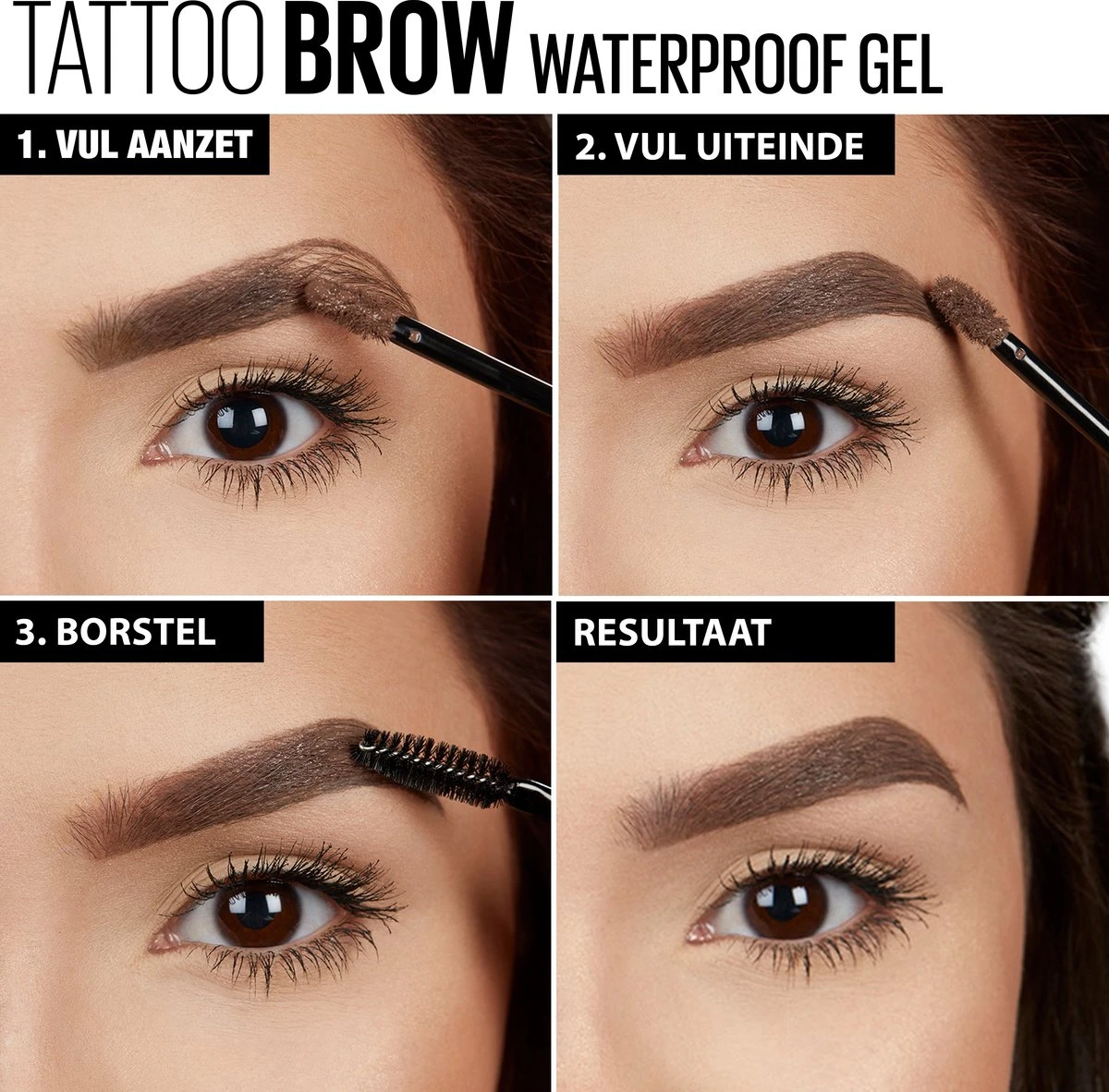Maybelline Tattoo Brow Waterproof Wenkbrauwgel - 02 Soft Brown 7 Maybelline Tattoo Brow Waterproof Wenkbrauwgel - 02 Soft Brown - Afbeelding 5