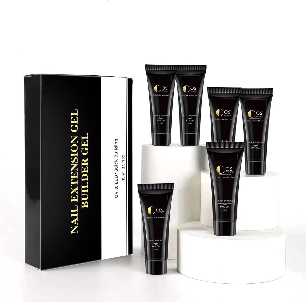 COSCELIA Extenstion Kit | Polygel Nagels | Gelnagels | Nepnagels | Gellak Set | UV Gel | Nail Art Pakket | Buildergel | Starterset | Makkelijk En Snelle Set 5 COSCELIA Extenstion Kit | Polygel Nagels | Gelnagels | Nepnagels | Gellak Set | UV Gel | Nail Art Pakket | Buildergel | Starterset | Makkelijk En Snelle Set - Afbeelding 3