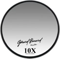 Gérard Brinard Make-up Zuignap Spiegel Mat Zwart Ø15cm 10X Vergroting