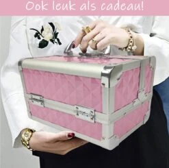 Make Up Koffer Meisjes En Dames Roze - Make Up Organizer Met Spiegel - Cosmetica Koffer - Beautycase Koffer -Cosmetische Kortingen Winkel 1200x1190 27