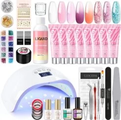 Polygel- Polygel Kit- Polygel Nagels- Polygel Starter Set - RH0594: Thin Nail File 1 Grey Nail File 1 48W White Nail Dryer Helmet Lamp 220V 1 Curved Tweezers 1 Glass Cup 1 Cuticle Fork 1 Cuticle Pusher 1 Nail Cutter 1 Dual End Nail Brush 1 8G Nail Gl 15 Polygel- Polygel Kit- Polygel Nagels- Polygel Starter Set - RH0594: Thin Nail File 1 Grey Nail File 1 48W White Nail Dryer Helmet Lamp 220V 1 Curved Tweezers 1 Glass Cup 1 Cuticle Fork 1 Cuticle Pusher 1 Nail Cutter 1 Dual End Nail Brush 1 8G Nail Gl -Cosmetische Kortingen Winkel 1200x1191 24