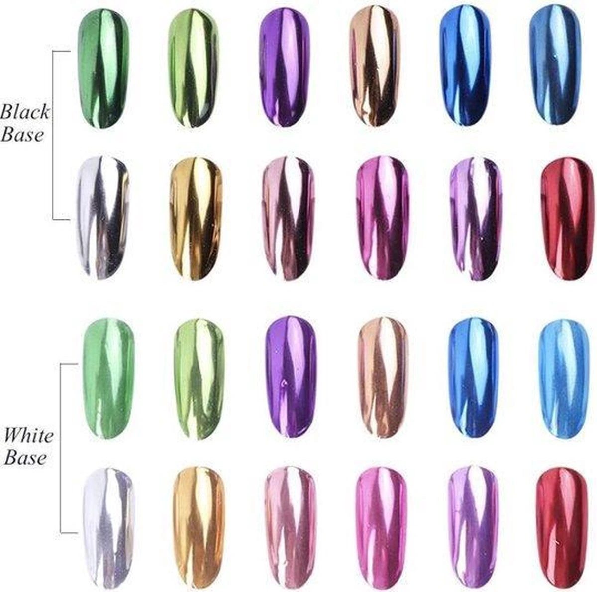 GUAPÀ - Nail Art Penselen Spons Set Met Holografische Glitter Poeder Set Voor Het Maken Van Prachtige Nail Art Effecten Op Je Nagels - 6 Delige Nail Art Set 11 GUAPÀ - Nail Art Penselen Spons Set Met Holografische Glitter Poeder Set Voor Het Maken Van Prachtige Nail Art Effecten Op Je Nagels - 6 Delige Nail Art Set - Afbeelding 9