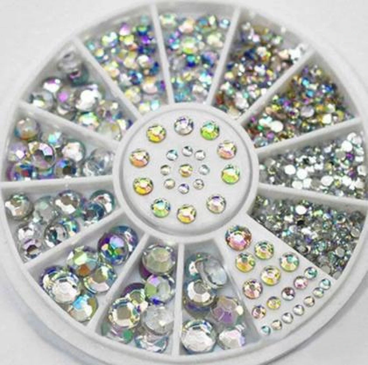 Doosje Rhinestone / Strass Nagel Steentjes - 5 Verschillende Maten Nail Art Diverse Kleuren / Strass Nagel Steentjes / Nagel Diamantjes / Nail Art 5 Doosje Rhinestone / Strass Nagel Steentjes - 5 Verschillende Maten Nail Art Diverse Kleuren / Strass Nagel Steentjes / Nagel Diamantjes / Nail Art - Afbeelding 3