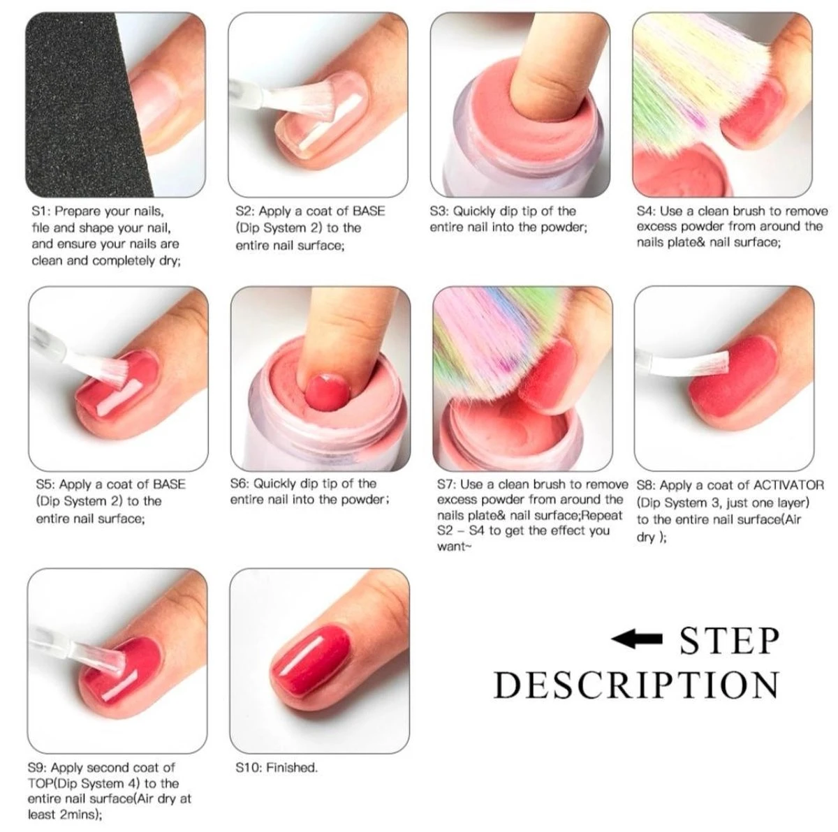 Dipping Powder Starter Kit - 8 Kleuren - Roze - Dip Poeder - Acryl Nagels - Dip Nagels - Meest Complete Starterspakket - Nagel Poeder - MTSSII - 5 Dipping Powder Starter Kit - 8 Kleuren - Roze - Dip Poeder - Acryl Nagels - Dip Nagels - Meest Complete Starterspakket - Nagel Poeder - MTSSII - - Afbeelding 3