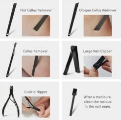 Nagelknipper Set - Pedicureset - 15 Delige - Roestvrij Staal - Met Draagkoffer - Geel Zwart -Cosmetische Kortingen Winkel 1200x1192 29