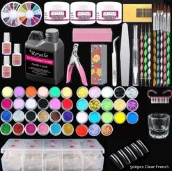 Royala Acrylnagels StarterSet - 500 Clear French Tips - Nagellijm - Nailart - 3 Colors Acryl Poeders - StarterSet - Nepnagels - Manicure Set Voor Nail Art Kit - Nagel Decoratie - Acryl Poeders - Acryl Vloeistof- Monomer -Cosmetische Kortingen Winkel 1200x1192 32