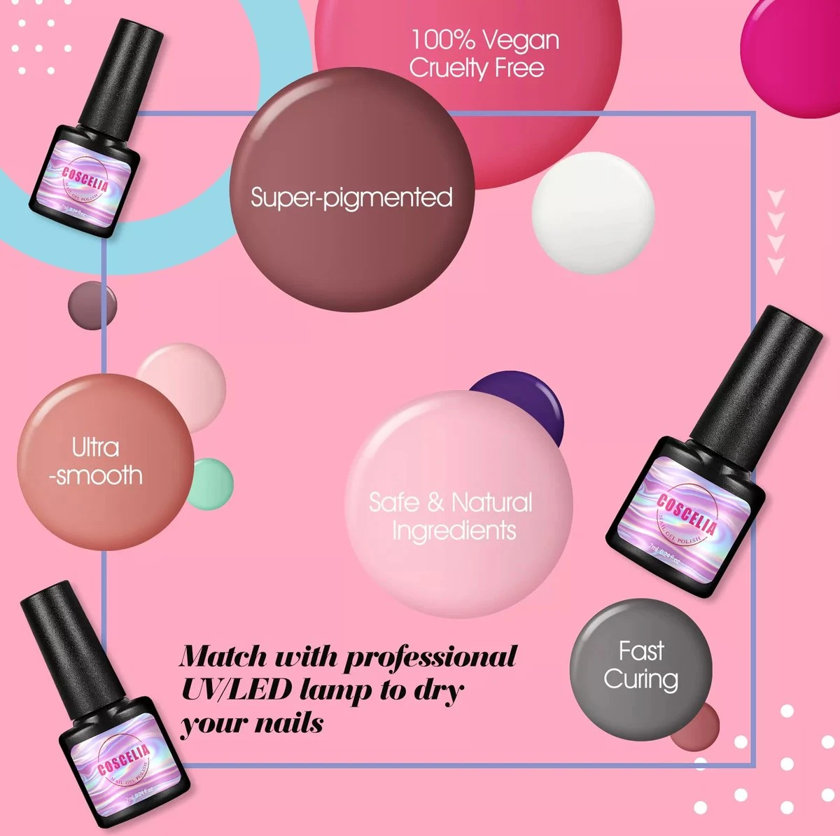 Royala H - Gellak Starterspakket + Inclusief Portable UV LED Lamp + Met 6 Verschillende Gellak Kleuren - Gellak Lamp – Topcoat - Basecoat - Alle Benodigdheden In Eén 9 Royala H - Gellak Starterspakket + Inclusief Portable UV LED Lamp + Met 6 Verschillende Gellak Kleuren - Gellak Lamp – Topcoat - Basecoat - Alle Benodigdheden In Eén - Afbeelding 7