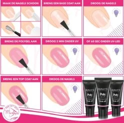 Murley’s Polygel Kit 3x 30ml Acryl Gellak - Gelnagels - Gel Polish Kunstnagels - Gelnagellak - Perfect Gelakte Nagels -Cosmetische Kortingen Winkel 1200x1195 35