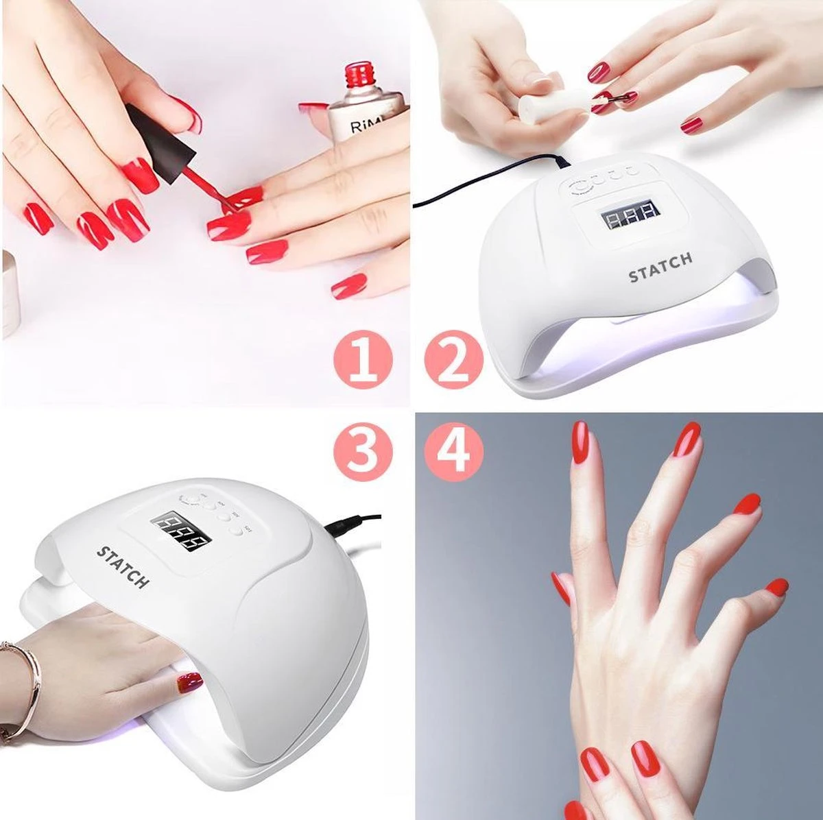 Statch LED Nageldroger Voor Gelnagels - Inclusief Bewegingssensor En Timer – 36LED Lampen- LCD Display 9 Statch LED Nageldroger Voor Gelnagels - Inclusief Bewegingssensor En Timer – 36LED Lampen- LCD Display - Afbeelding 7