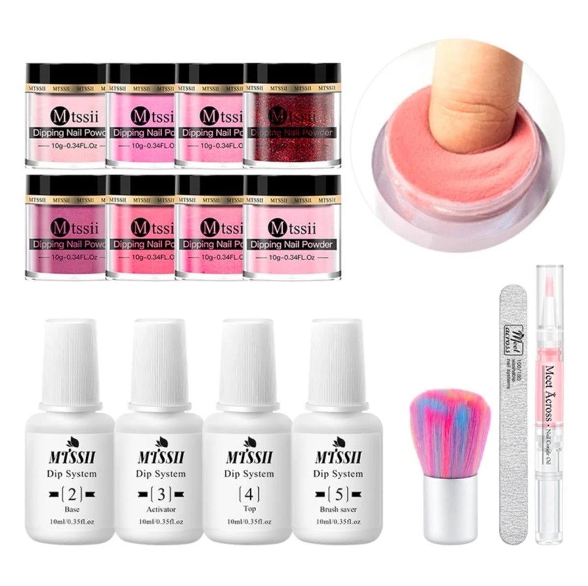 Dipping Powder Starter Kit - 8 Kleuren - Roze - Dip Poeder - Acryl Nagels - Dip Nagels - Meest Complete Starterspakket - Nagel Poeder - MTSSII - 4 Dipping Powder Starter Kit - 8 Kleuren - Roze - Dip Poeder - Acryl Nagels - Dip Nagels - Meest Complete Starterspakket - Nagel Poeder - MTSSII - - Afbeelding 2