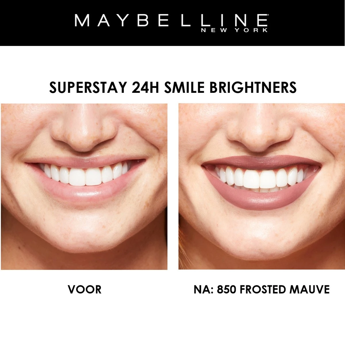 Maybelline SuperStay 24H Smile Brighters Lippenstift - 850 Frosted Mauve - Roze - Langhoudend 8 Maybelline SuperStay 24H Smile Brighters Lippenstift - 850 Frosted Mauve - Roze - Langhoudend - Afbeelding 6