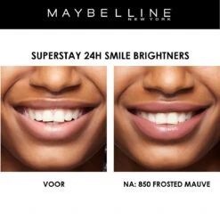 Maybelline SuperStay 24H Smile Brighters Lippenstift - 850 Frosted Mauve - Roze - Langhoudend 20 Maybelline SuperStay 24H Smile Brighters Lippenstift - 850 Frosted Mauve - Roze - Langhoudend -Cosmetische Kortingen Winkel 1200x1197 38
