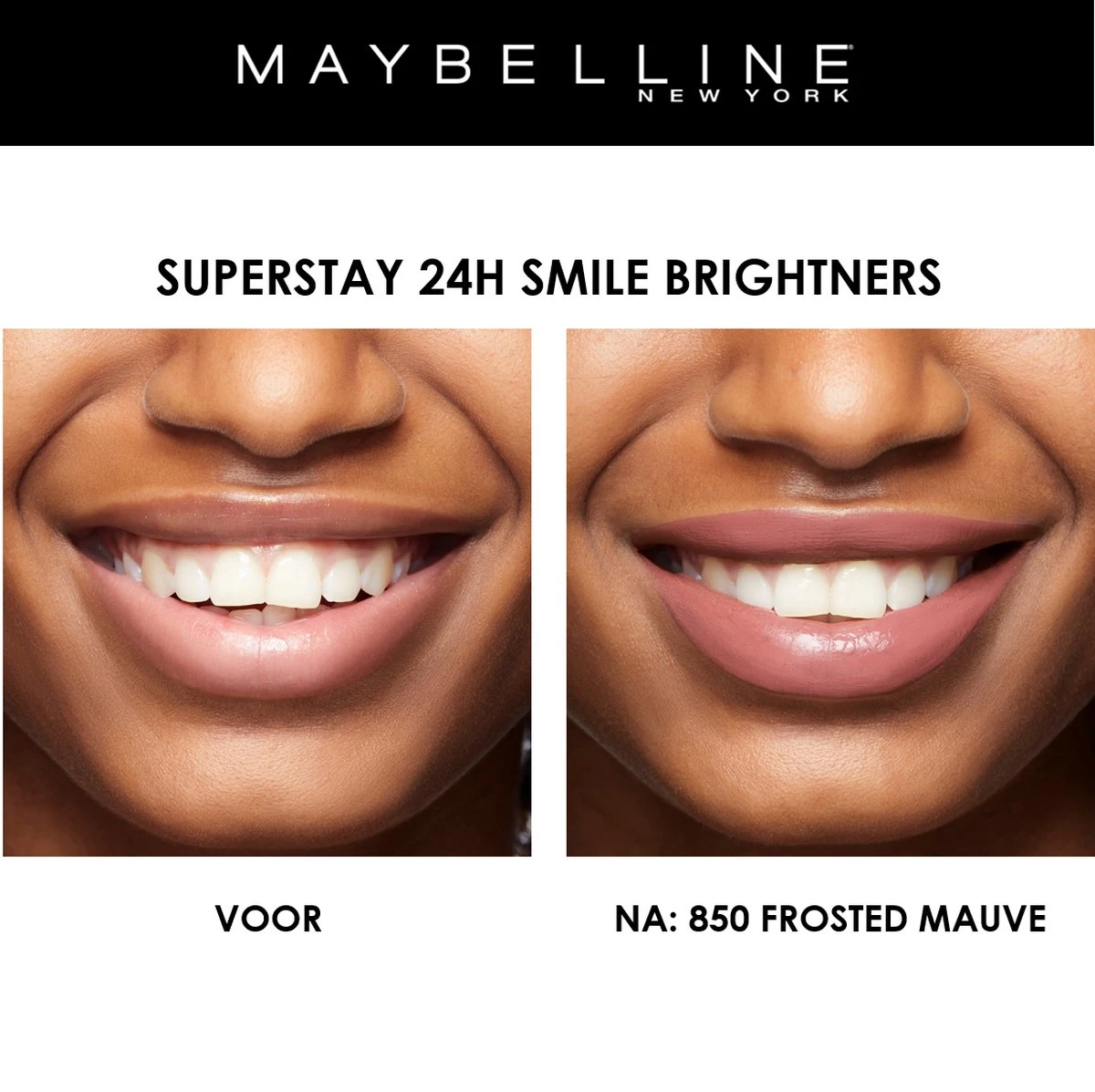 Maybelline SuperStay 24H Smile Brighters Lippenstift - 850 Frosted Mauve - Roze - Langhoudend 10 Maybelline SuperStay 24H Smile Brighters Lippenstift - 850 Frosted Mauve - Roze - Langhoudend - Afbeelding 8