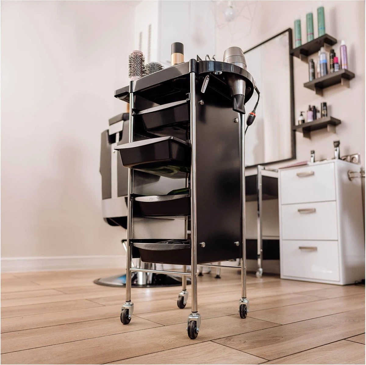 Physa Kapsalon - Trolley Met 4 Laden 6 Physa Kapsalon - Trolley Met 4 Laden - Afbeelding 4