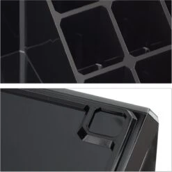 Relaxdays Cosmetica Organizer - Cosmeticahouder - Make Up Toren - Doorzichtig - 16 Vakken - Zwart -Cosmetische Kortingen Winkel 1200x1198 118