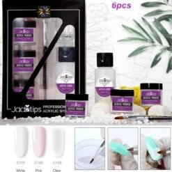 Acrylnagels Set | Nail Art | Liquid MMA Free | Wit, Roze & Transparant -Cosmetische Kortingen Winkel 1200x1198 71
