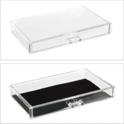 Relaxdays Make-up Organizer - Tweedelig - Cosmetica Opbergdoos - Transparant -Cosmetische Kortingen Winkel 1200x1198 91