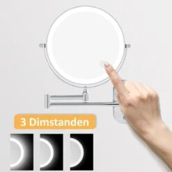 360° Draaibaar LED Scheerspiegel Met 5X Vergroting - 3 Lichtstanden - Dimstanden - Badkamerspiegel Met Natuurlijk Licht - Make-up Spiegel - Draadloos - Werkt Op Batterijen 15 360° Draaibaar LED Scheerspiegel Met 5X Vergroting - 3 Lichtstanden - Dimstanden - Badkamerspiegel Met Natuurlijk Licht - Make-up Spiegel - Draadloos - Werkt Op Batterijen -Cosmetische Kortingen Winkel 1200x1198 96