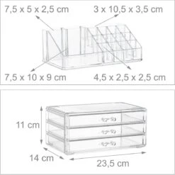 Relaxdays Make-up Organizer Klein - Stapelbaar - Sieradendoosje - Cosmetica - Opbergbox - Doorzichtig 32 Relaxdays Make-up Organizer Klein - Stapelbaar - Sieradendoosje - Cosmetica - Opbergbox - Doorzichtig -Cosmetische Kortingen Winkel 1200x1198 99