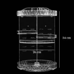 LuZana Make-Up Organizer - Beauty Organizer Voor Make Up - 360° Roterend - Opbergbox - Opbergdoos Cosmetica - Sieradendoos - Nagellak - Lippenstift - Transparant - Cadeautje Voor Vrouw -Cosmetische Kortingen Winkel 1200x1199 25