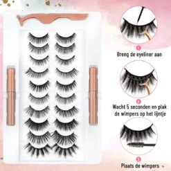 Mina Beauty Magnetische Wimpers – Magnetic Lashes - Wimperset (10 Stuks) Met 2 Magnetische Eyeliners En Een Applicator -Cosmetische Kortingen Winkel 1200x1200 1169