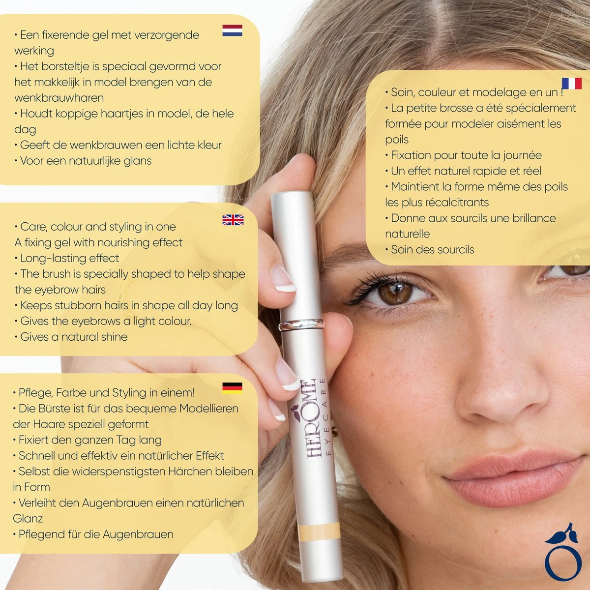 Herome Eye Care Wenkbrauwgel Blond - Brow Gel - Wenkbrauwgel En Wenkbrauwmascara In één - 6 Ml 7 Herome Eye Care Wenkbrauwgel Blond - Brow Gel - Wenkbrauwgel En Wenkbrauwmascara In één - 6 Ml - Afbeelding 5