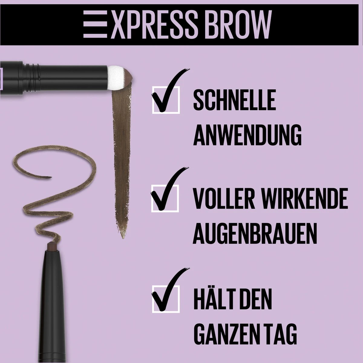 Maybelline Express Brow Duo Wenkbrauwpotlood - 05 Black Brown 13 Maybelline Express Brow Duo Wenkbrauwpotlood - 05 Black Brown - Afbeelding 11
