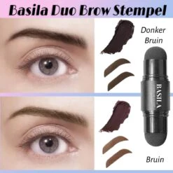 Basila® Duo Wenkbrauw Stempel Kit - Donker Bruin & Bruin - Watervast - Matte Poeder - Trimmer - 26 Stencils -Cosmetische Kortingen Winkel 1200x1200 1604