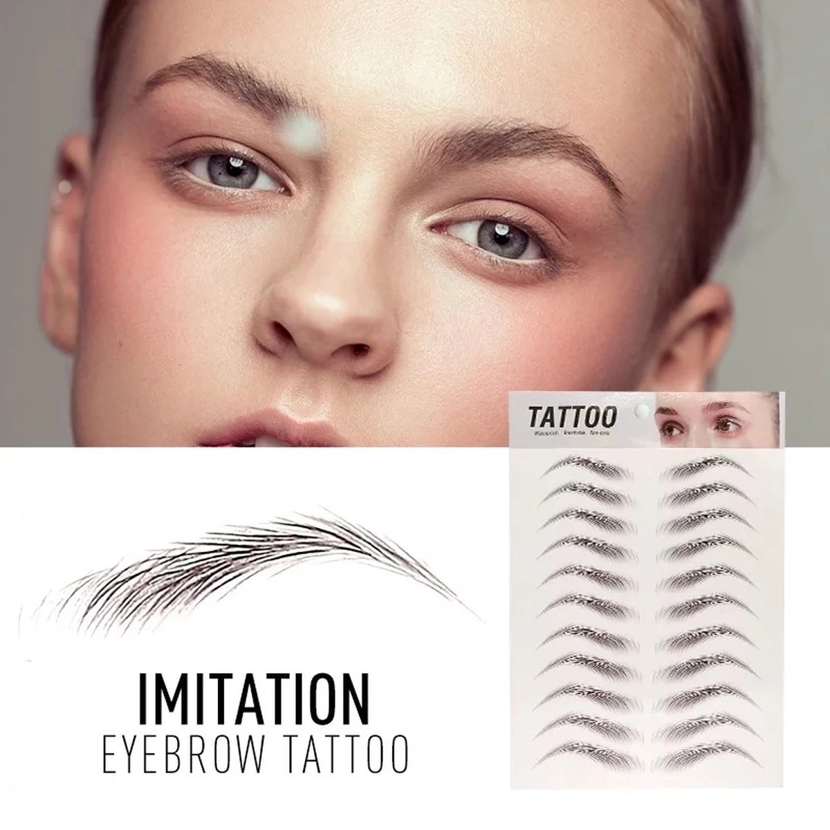 Wenkbrauw Sjabloon - Waterproof - Sjabloon - Stempel - Eyebrow Tattoo Sticker 6 Wenkbrauw Sjabloon - Waterproof - Sjabloon - Stempel - Eyebrow Tattoo Sticker - Afbeelding 4