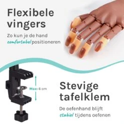 Oefenhand Voor Nagels Incl. 100 Nageltips + Acryl Penselen - Nagellak – Polygel – Acryl Nagels – Nail Art - Kunstnagels - Gelnagels – Nailtrainer -Cosmetische Kortingen Winkel 1200x1200 1700