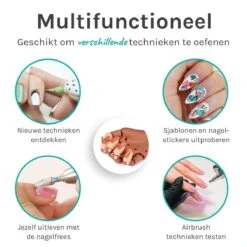 Oefenhand Voor Nagels Incl. 100 Nageltips + Acryl Penselen - Nagellak – Polygel – Acryl Nagels – Nail Art - Kunstnagels - Gelnagels – Nailtrainer -Cosmetische Kortingen Winkel 1200x1200 1702