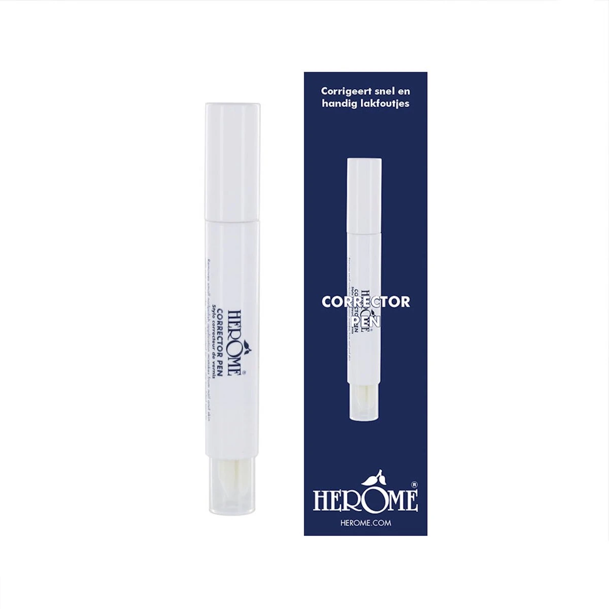 Herome Corrector Pen - Milde Acetonvrije Nagellakremover In Een Handige Stift - 3ml. 3 Herome Corrector Pen - Milde Acetonvrije Nagellakremover In Een Handige Stift - 3ml.