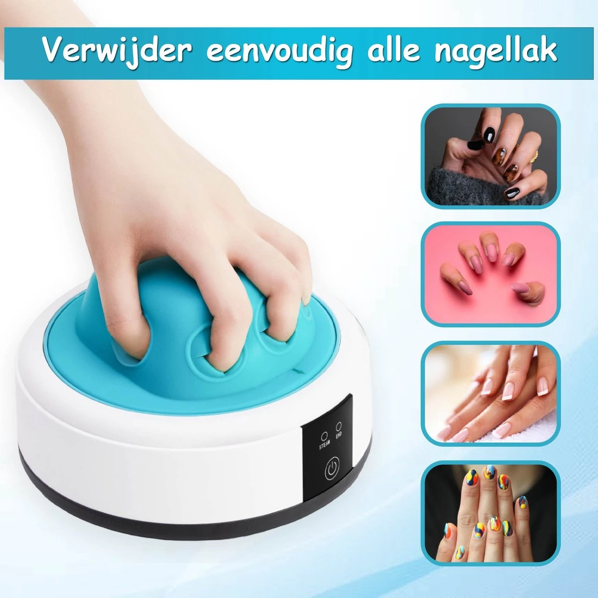 LOUVRO Stoom Nagellak Remover - Nagellak Verwijderaar En Nail Polish Verwijderaar - Stoom Nagellak Remover Machine - Nagel Steamer - Nagel Remover 5 LOUVRO Stoom Nagellak Remover - Nagellak Verwijderaar En Nail Polish Verwijderaar - Stoom Nagellak Remover Machine - Nagel Steamer - Nagel Remover - Afbeelding 3