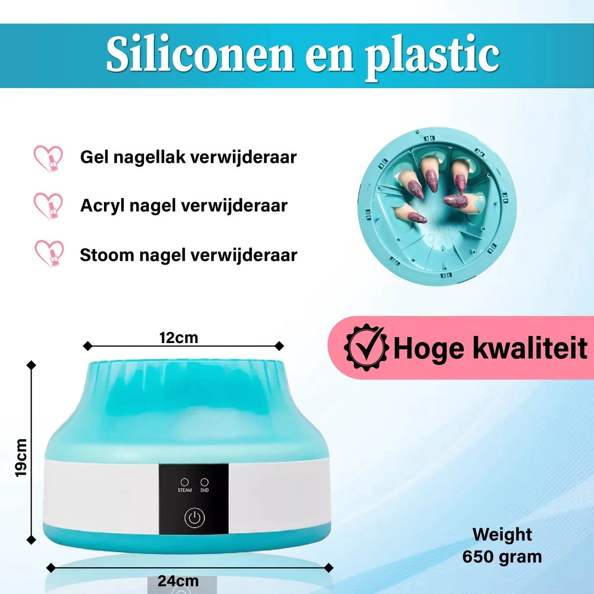 LOUVRO Stoom Nagellak Remover - Nagellak Verwijderaar En Nail Polish Verwijderaar - Stoom Nagellak Remover Machine - Nagel Steamer - Nagel Remover 6 LOUVRO Stoom Nagellak Remover - Nagellak Verwijderaar En Nail Polish Verwijderaar - Stoom Nagellak Remover Machine - Nagel Steamer - Nagel Remover - Afbeelding 4