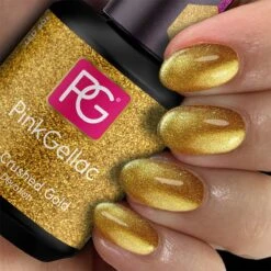 Pink Gellac - Crushed Gold - Gellak - Vegan - Goud - Glanzend - 15ml -Cosmetische Kortingen Winkel 1200x1200 1841