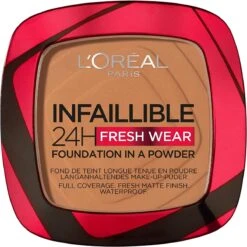 L’Oréal Paris Infallible 24H Fresh Wear Foundation In A Powder - 330 Hazelnut